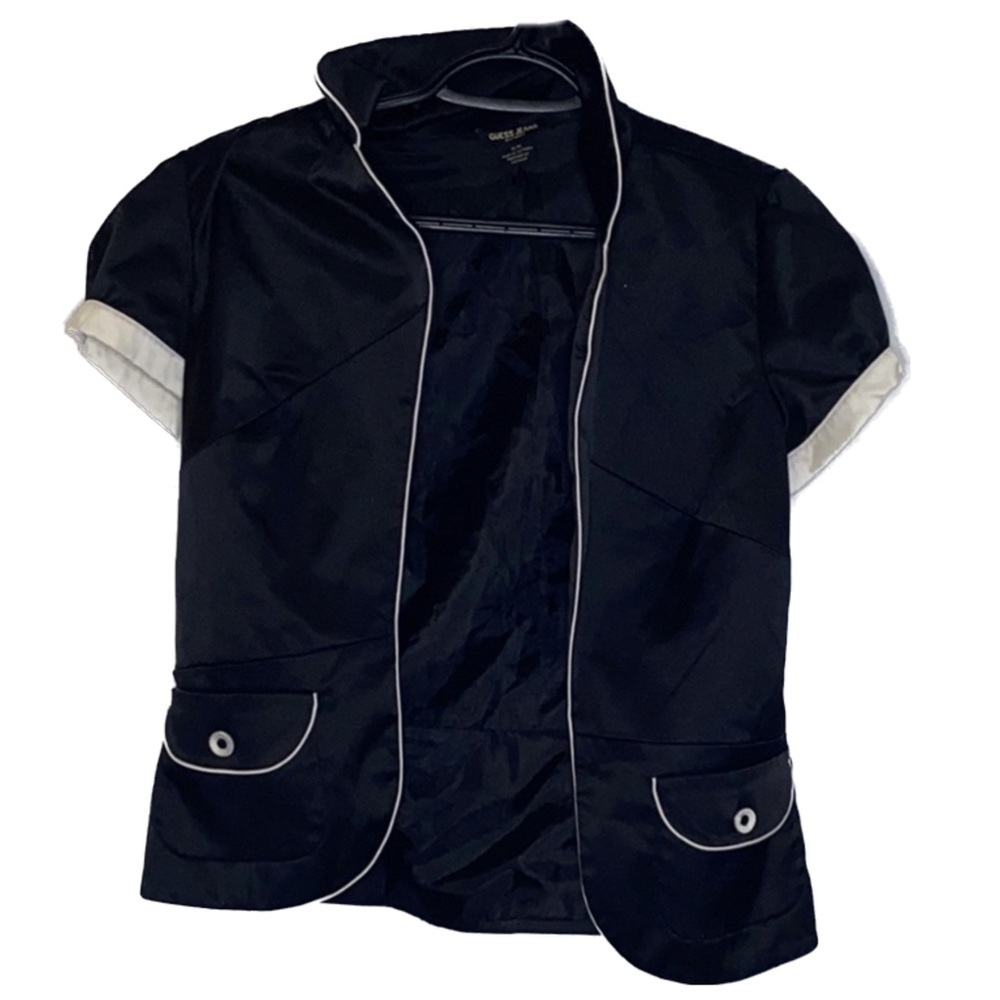Guess jeans black satin blazer - Picture 1 of 6